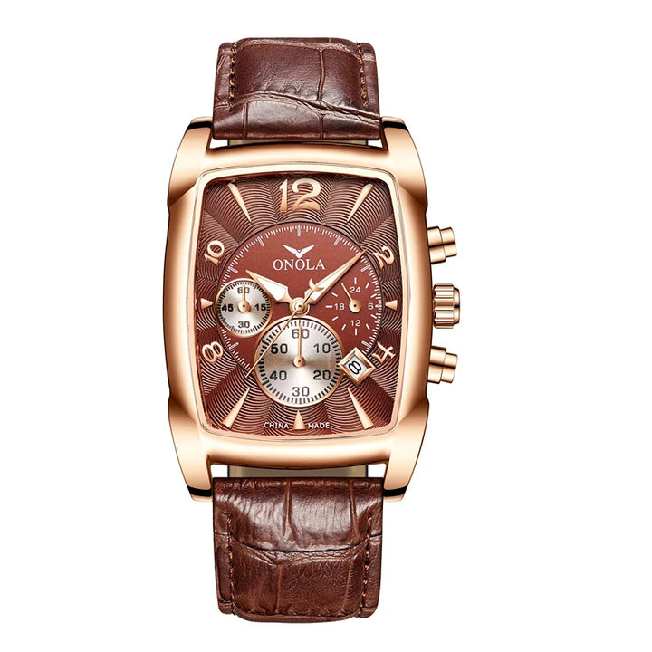 Drevante | St. Andrews Leather Strap Watch, 45mm