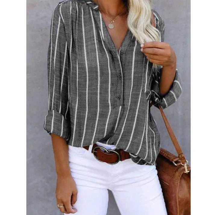 Drevante | Candace Striped Casual Blouse