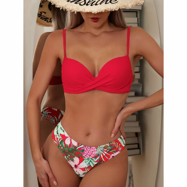 Floral Bikini 3 in 1 - Top, Bottom and Kimono