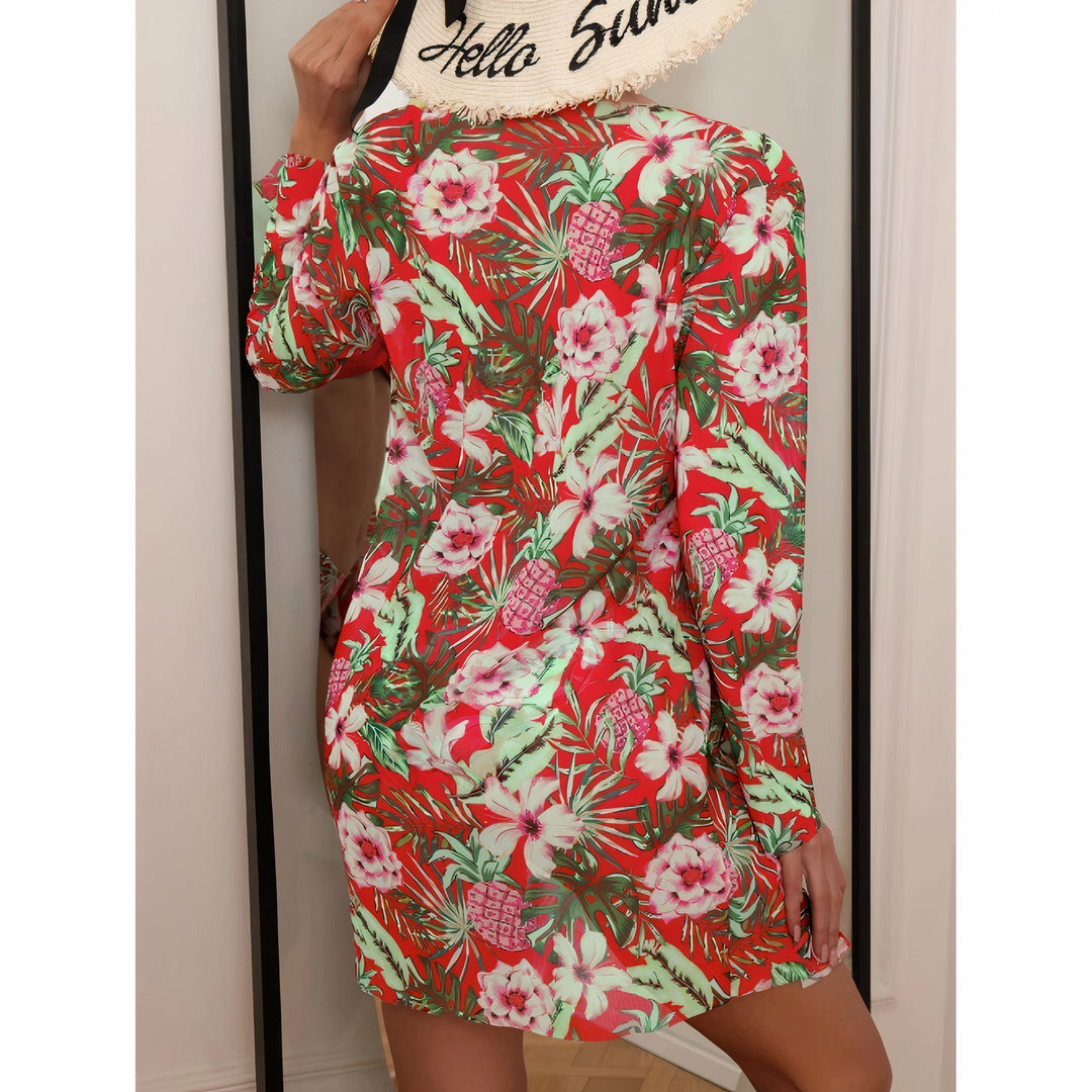 Floral Bikini 3 in 1 - Top, Bottom and Kimono