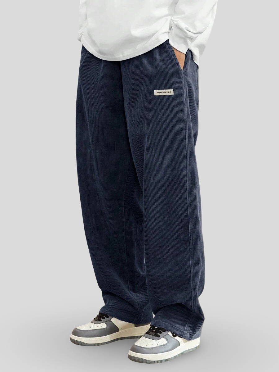 Drevante | Zaylor Velvet Wide-Leg Trousers