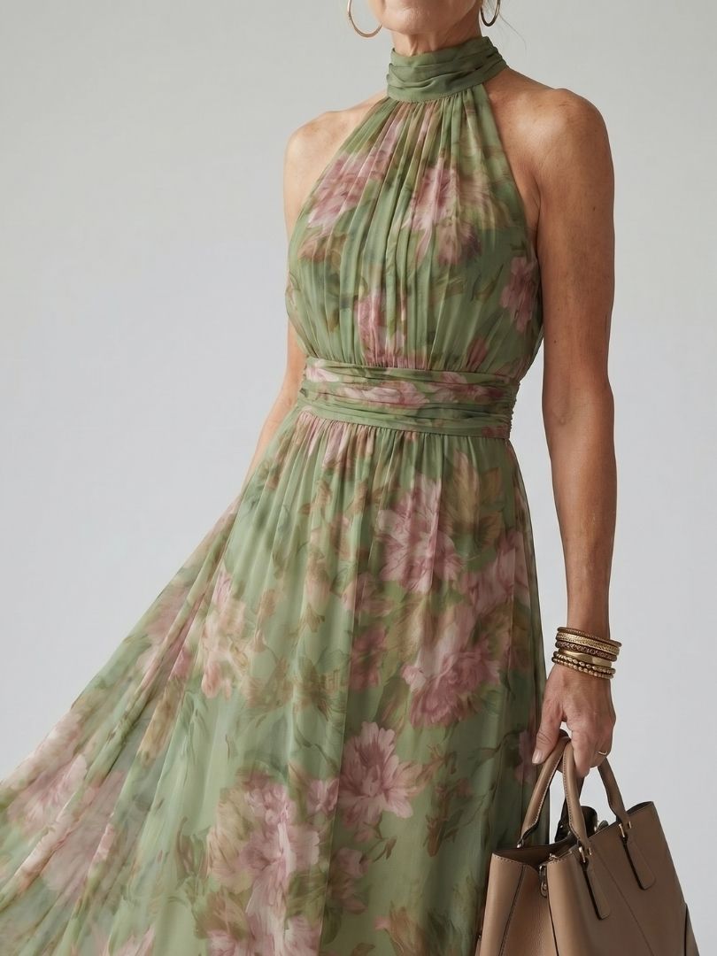 Drevante | Mirelle Halter Midi Dress
