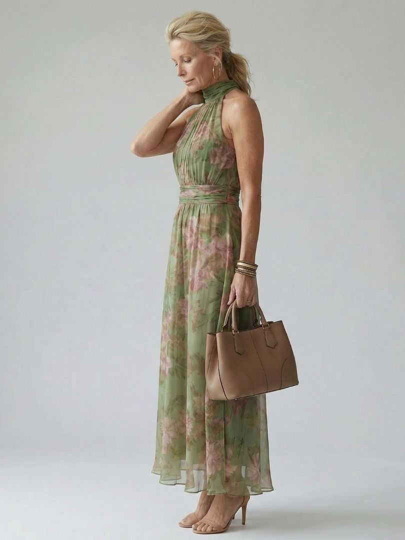 Drevante | Mirelle Halter Midi Dress