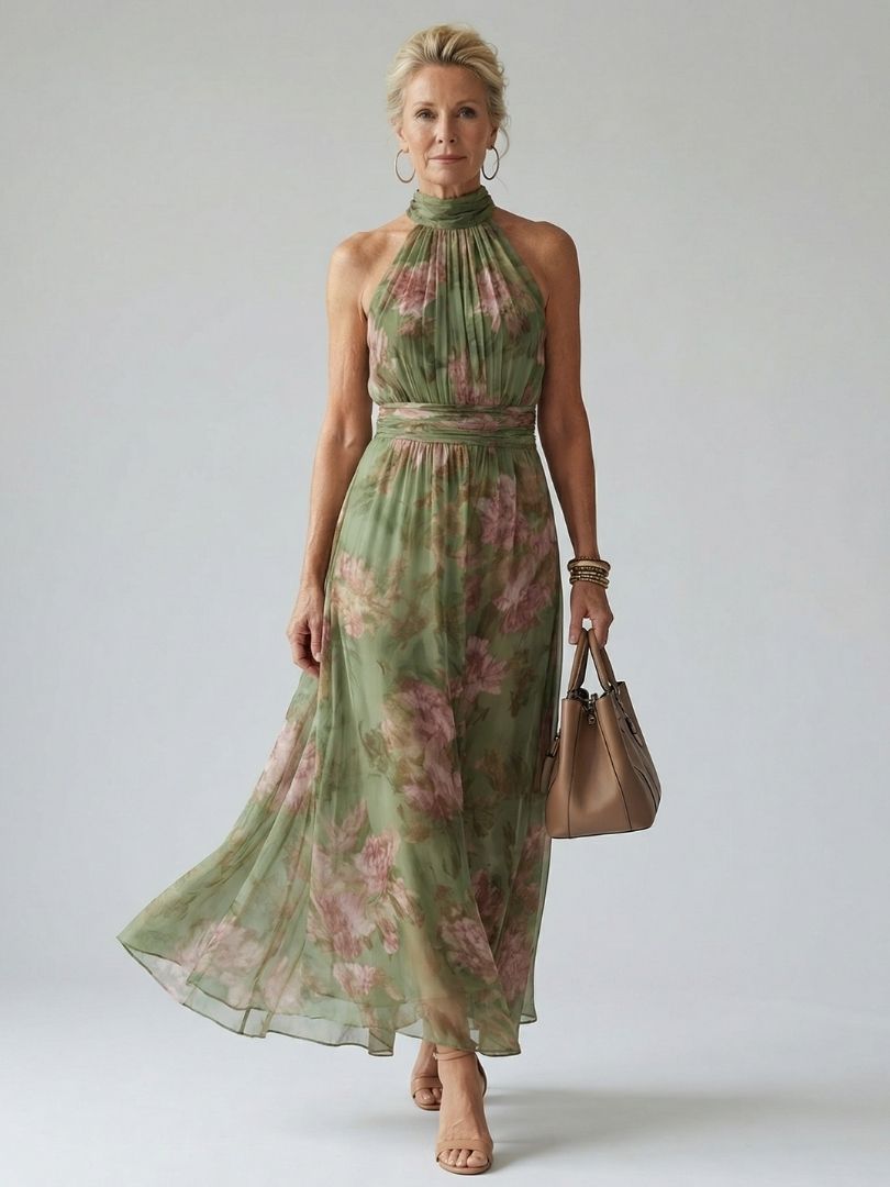 Drevante | Mirelle Halter Midi Dress