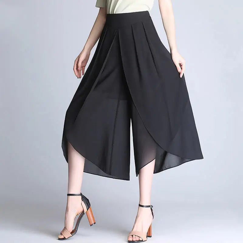 Drevante | Bella Chiffon Wide-Leg Pants