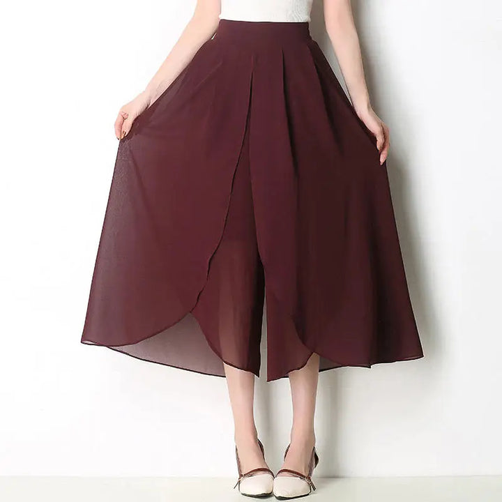 Drevante | Bella Chiffon Wide-Leg Pants