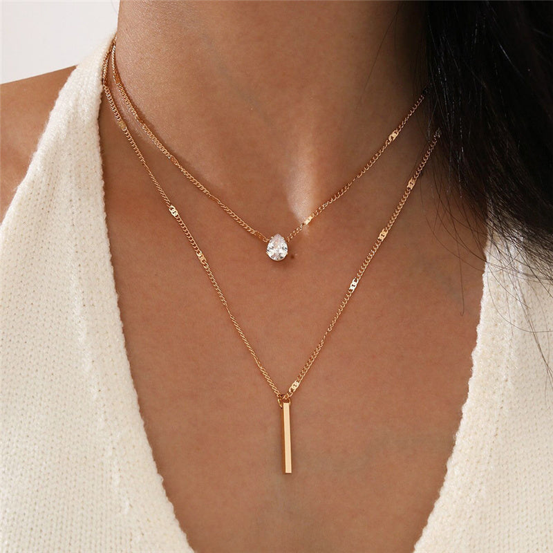 Drevante | Vintage Gold Pendant Necklace Set