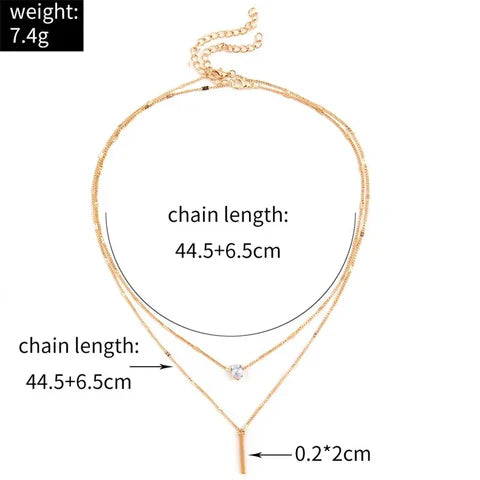 Drevante | Vintage Gold Pendant Necklace Set