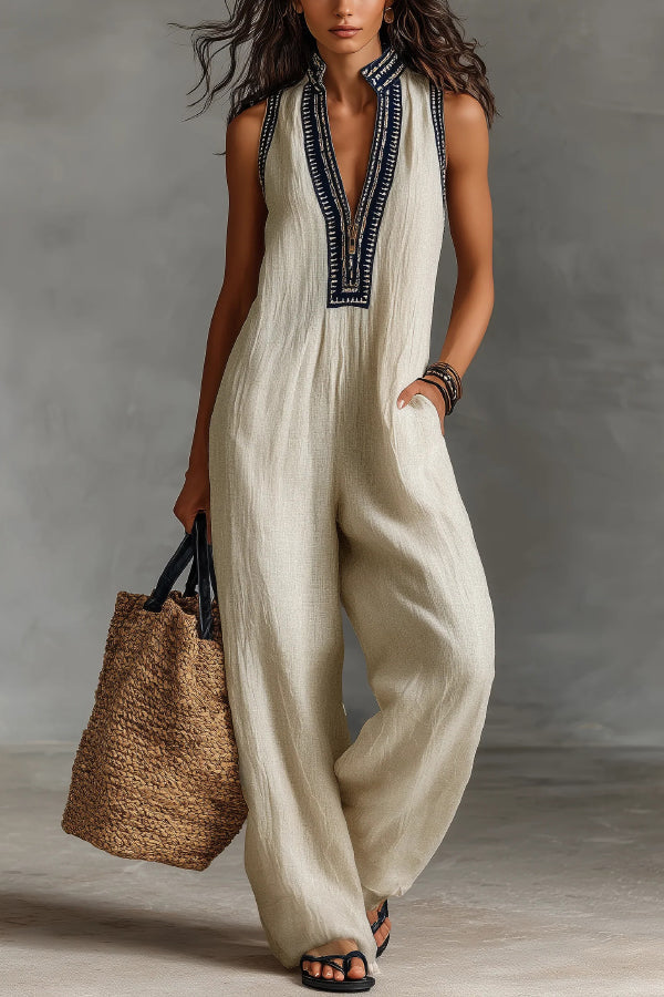 Drevante | Lena Linen Jumpsuit
