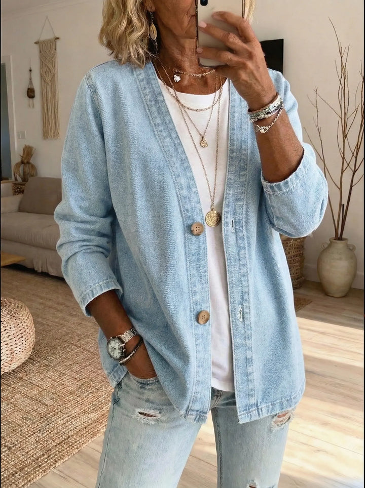 Drevante | Classic Denim Button Coat