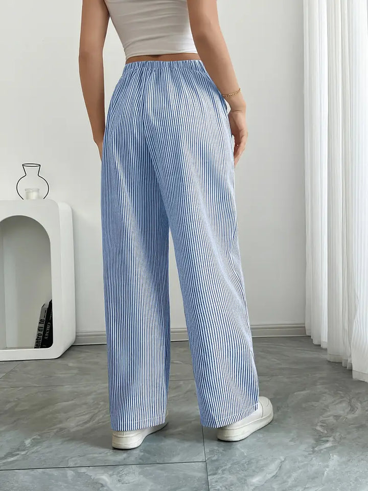 Drevante | Alina Striped Wide-Leg Pants