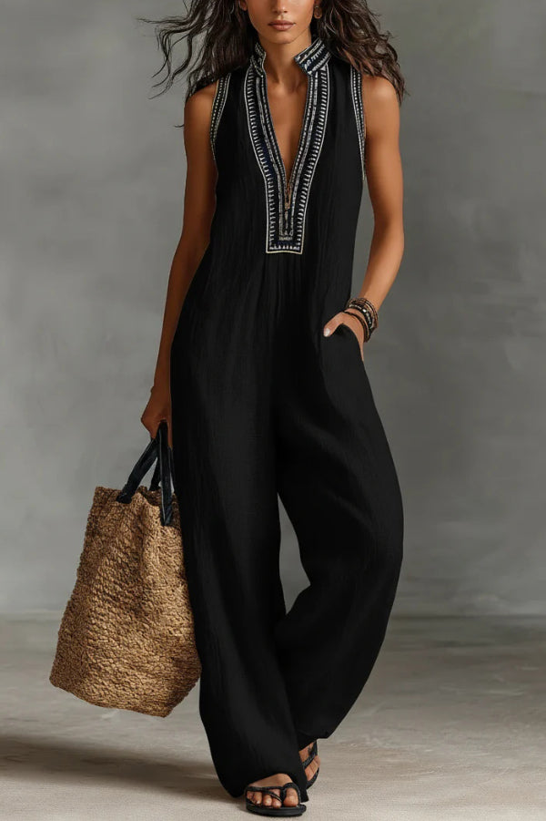 Drevante | Lena Linen Jumpsuit