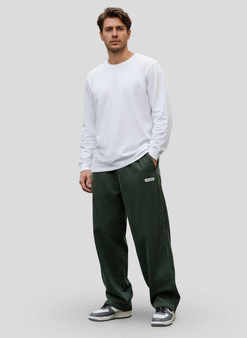 Drevante | Zaylor Velvet Wide-Leg Trousers