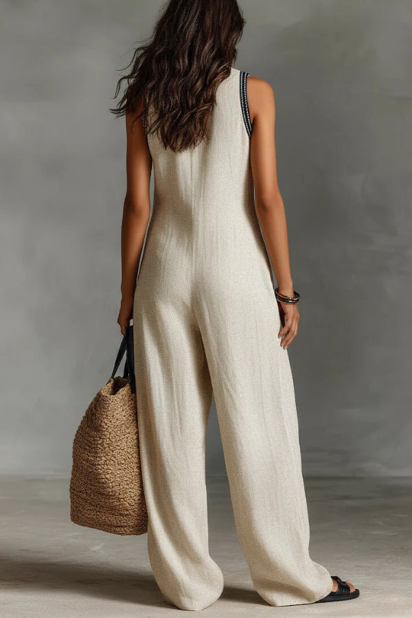 Drevante | Lena Linen Jumpsuit