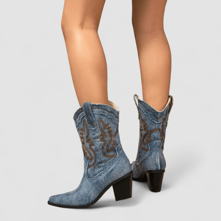 Drevante | Selena Denim Ankle Boots