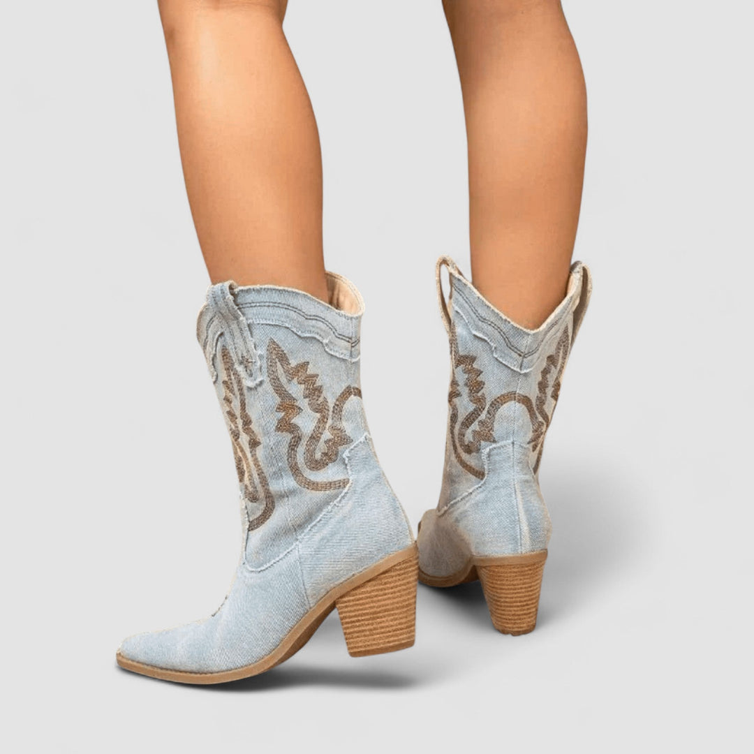 Drevante | Selena Denim Ankle Boots