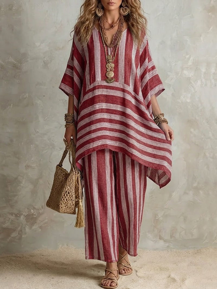 Drevante | Relaxed Linen V-Neck Set