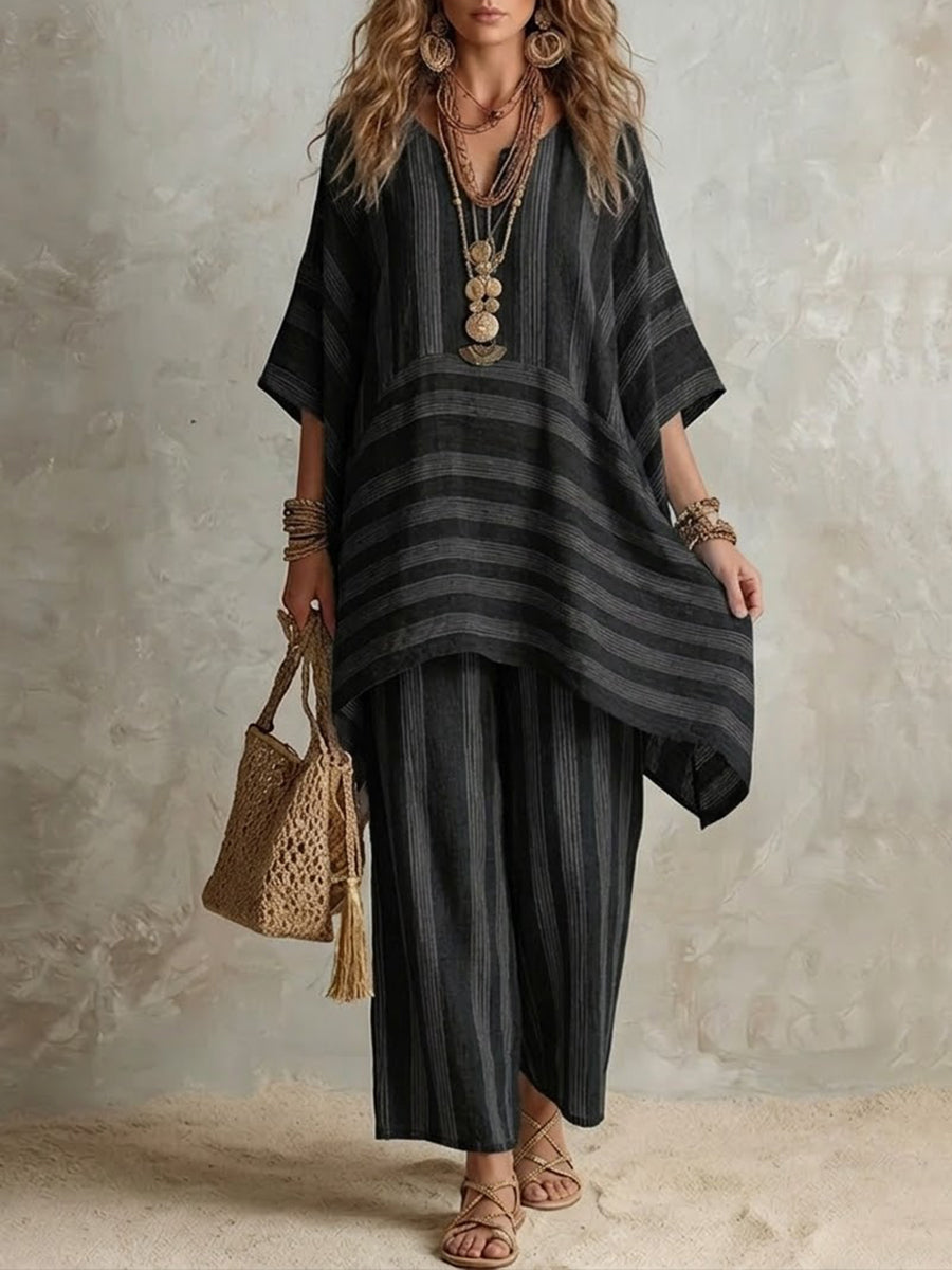 Drevante | Relaxed Linen V-Neck Set