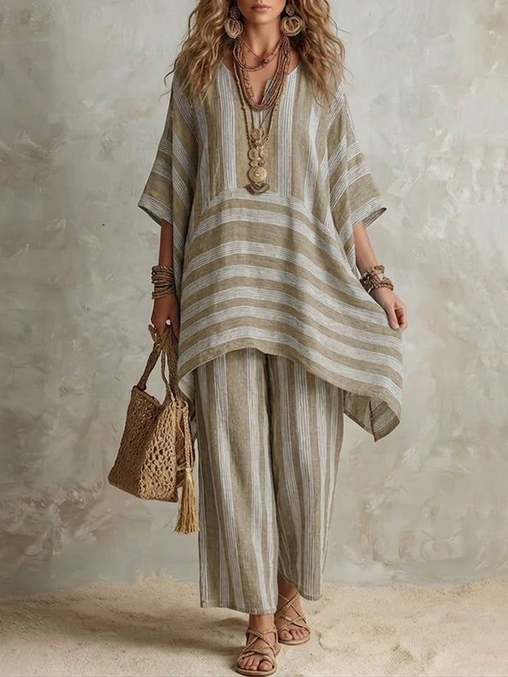 Drevante | Relaxed Linen V-Neck Set