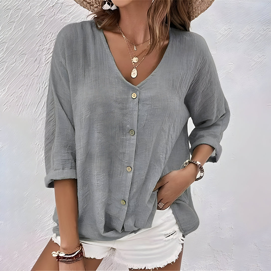 Drevante | Giana Relaxed Button-Up Blouse