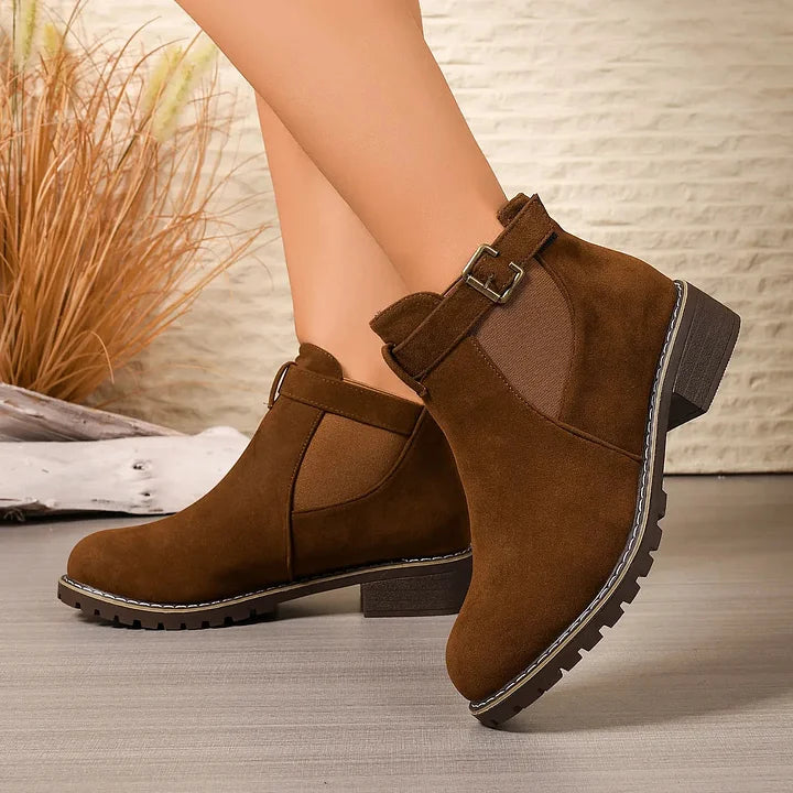 Rosella | Stylish Buckle Ankle Boots