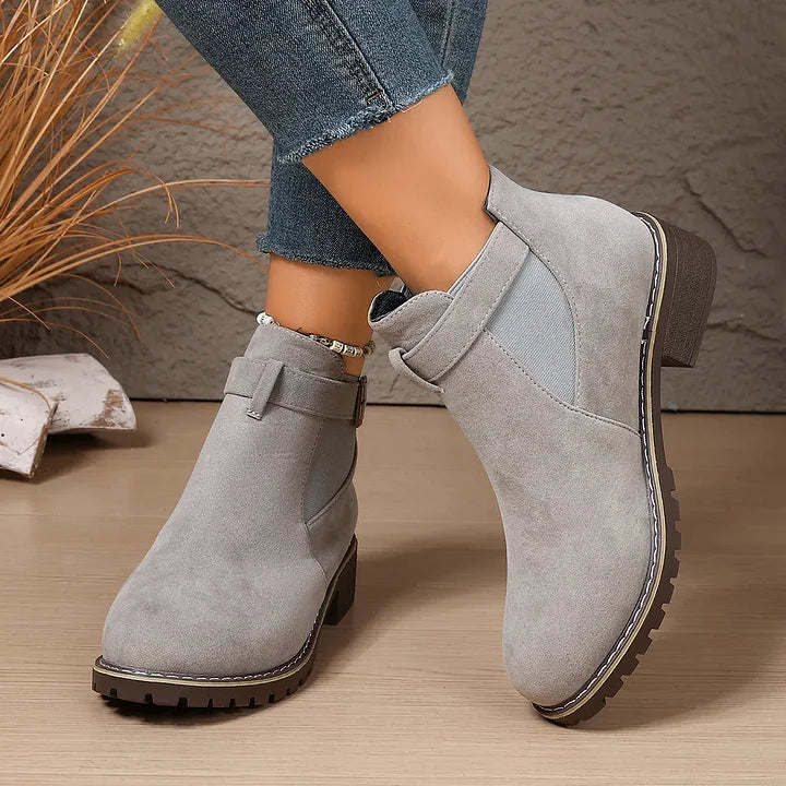 Rosella | Stylish Buckle Ankle Boots