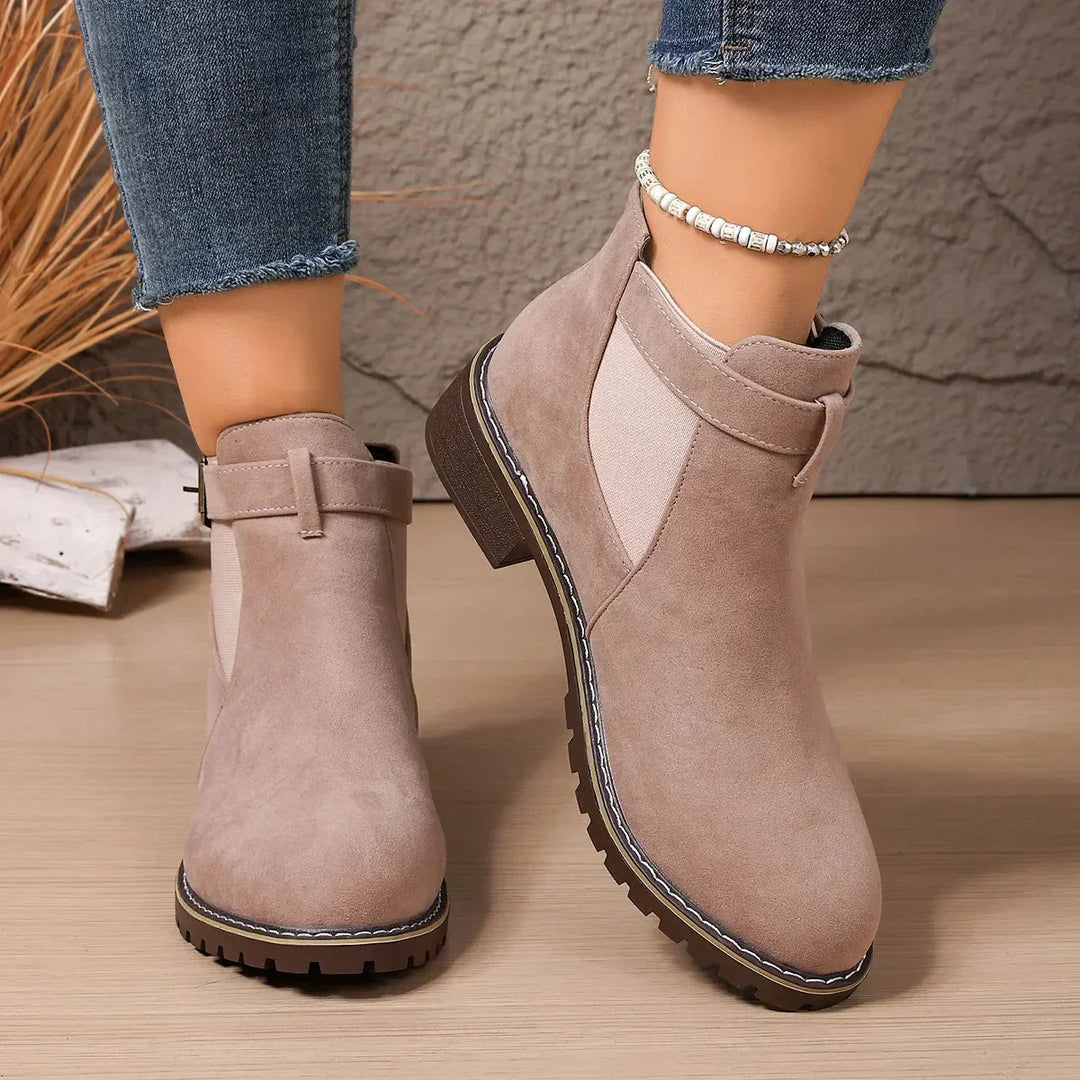 Rosella | Stylish Buckle Ankle Boots