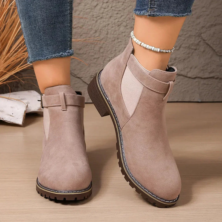 Rosella | Stylish Buckle Ankle Boots