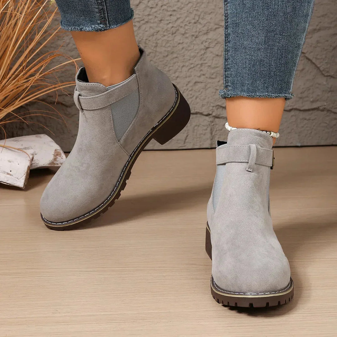 Rosella | Stylish Buckle Ankle Boots