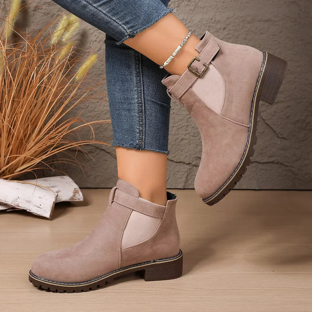 Rosella | Stylish Buckle Ankle Boots