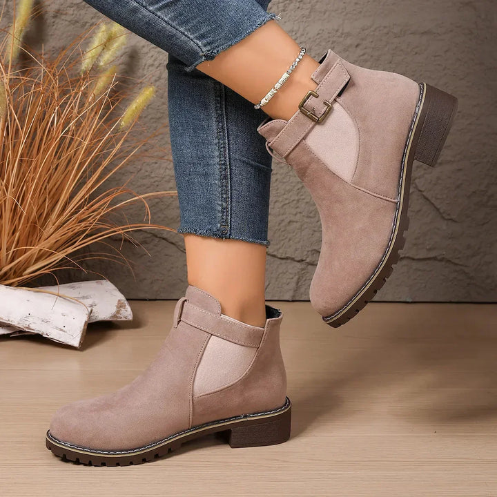 Rosella | Stylish Buckle Ankle Boots