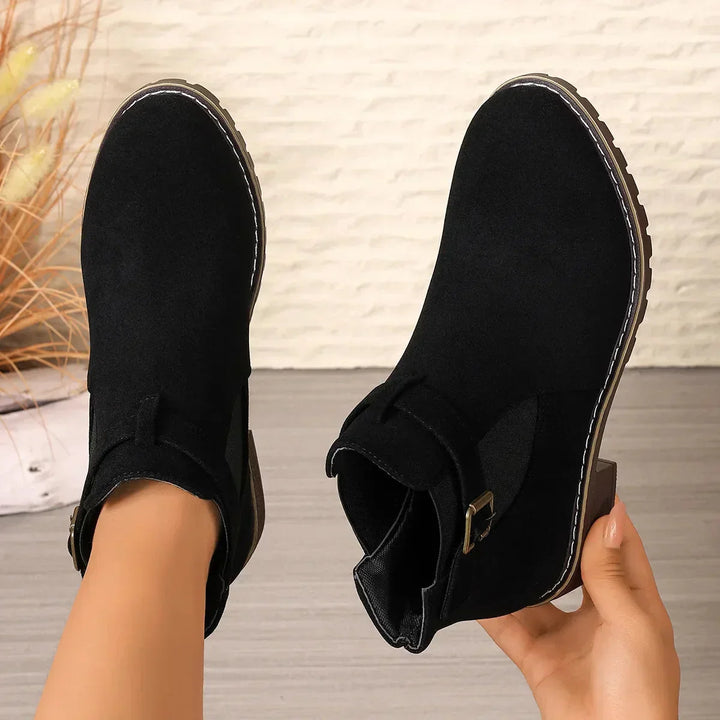Rosella | Stylish Buckle Ankle Boots