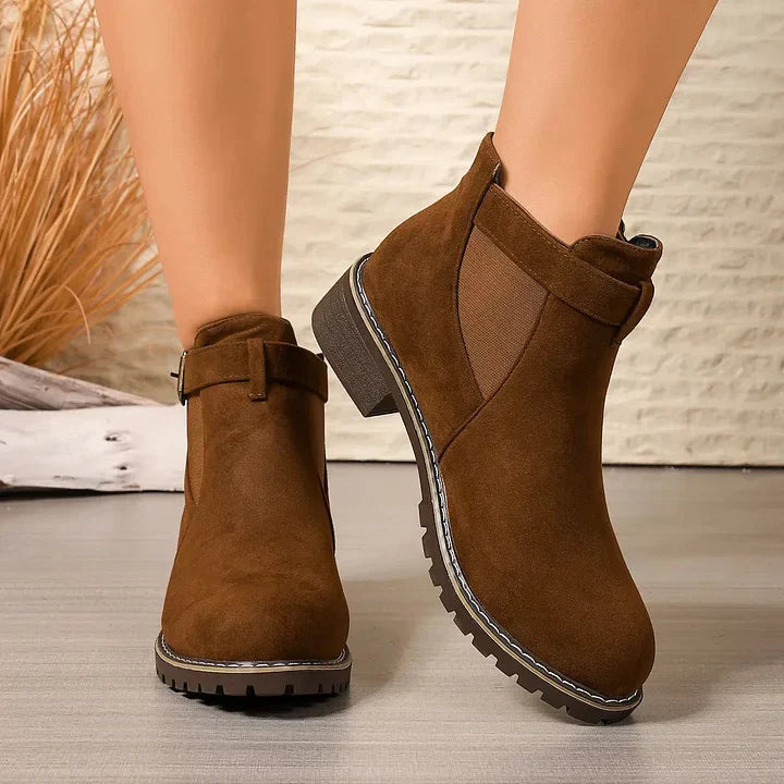 Rosella | Stylish Buckle Ankle Boots